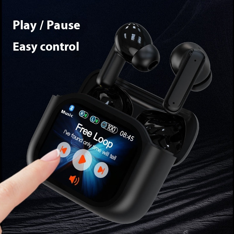 In-ear Bluetooth Headset With Screen Noise Reduction Transparent Large Color Screen