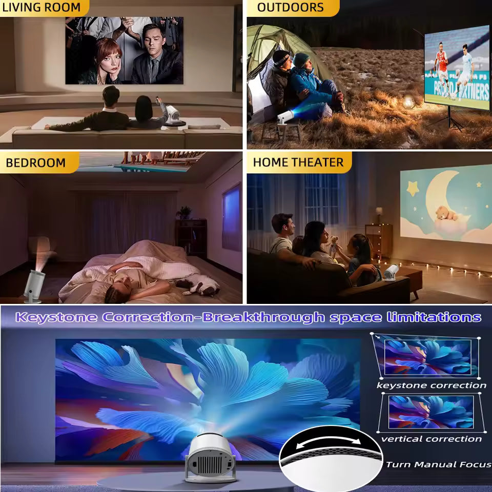 Mini Projetor Portátil - Cinema em Casa e Onde Quiseres