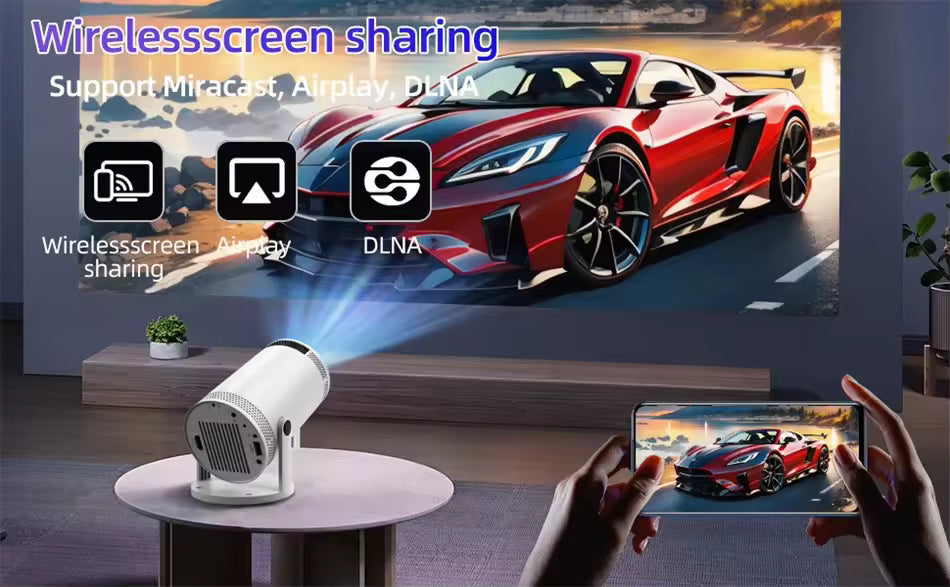 Mini Projetor Portátil - Cinema em Casa e Onde Quiseres