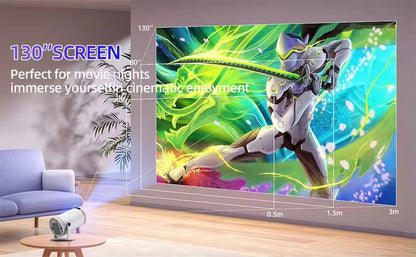 Mini Projetor Portátil - Cinema em Casa e Onde Quiseres